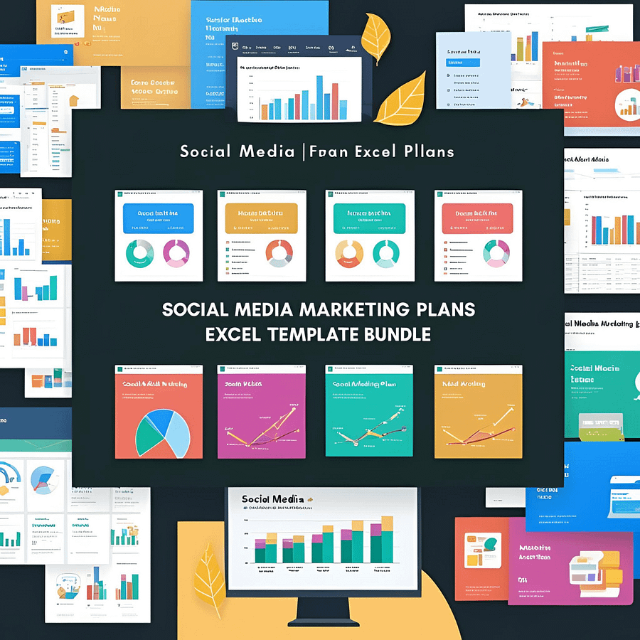 Social Media Marketing Plans Excel Template Bundle product image (4)