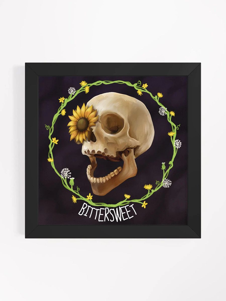 Bittersweet Skull & Sunflower Framed Poster product image (1)