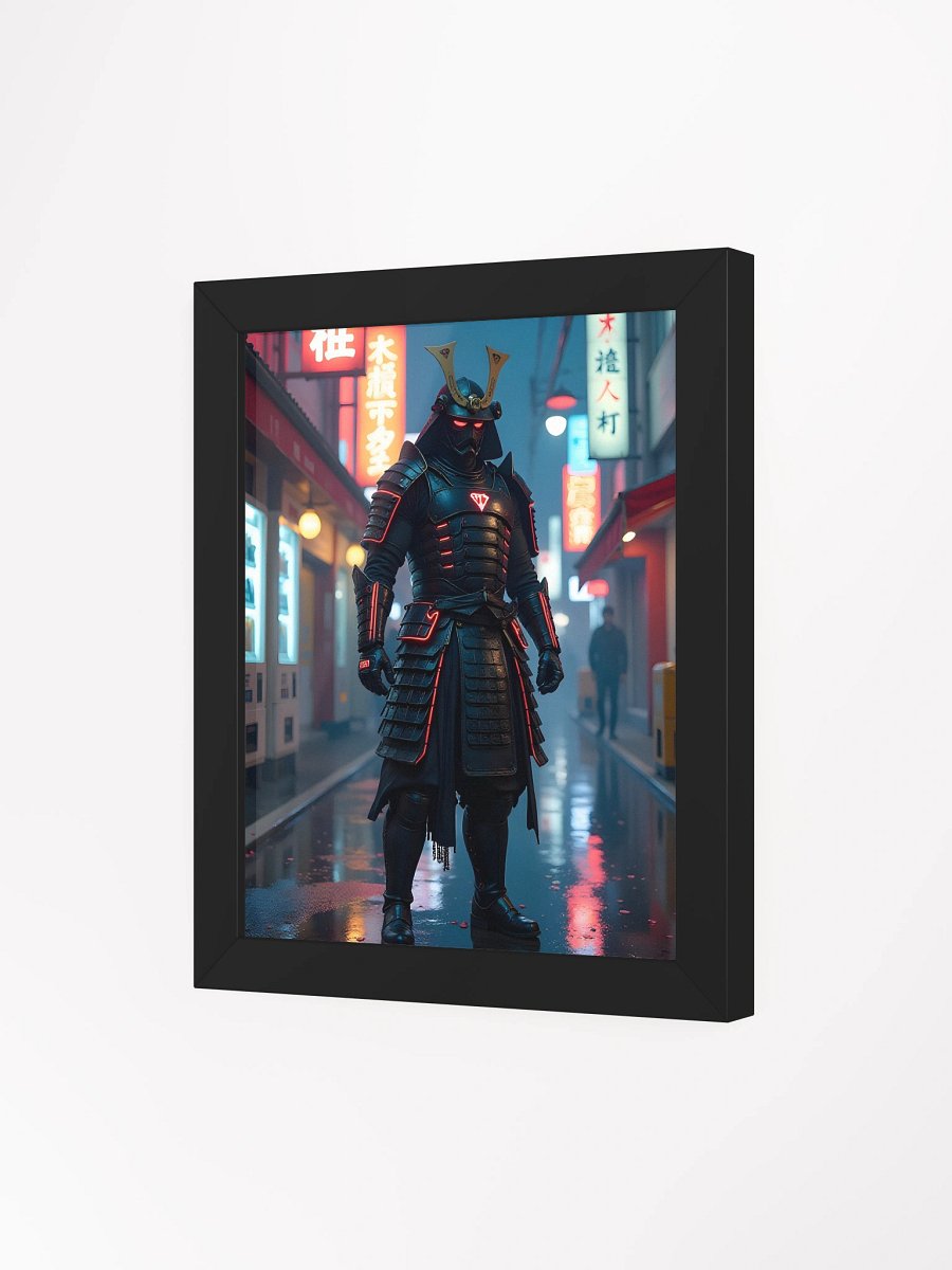 Neon Samurai: Futuristic Armor Matte Poster product image (3)