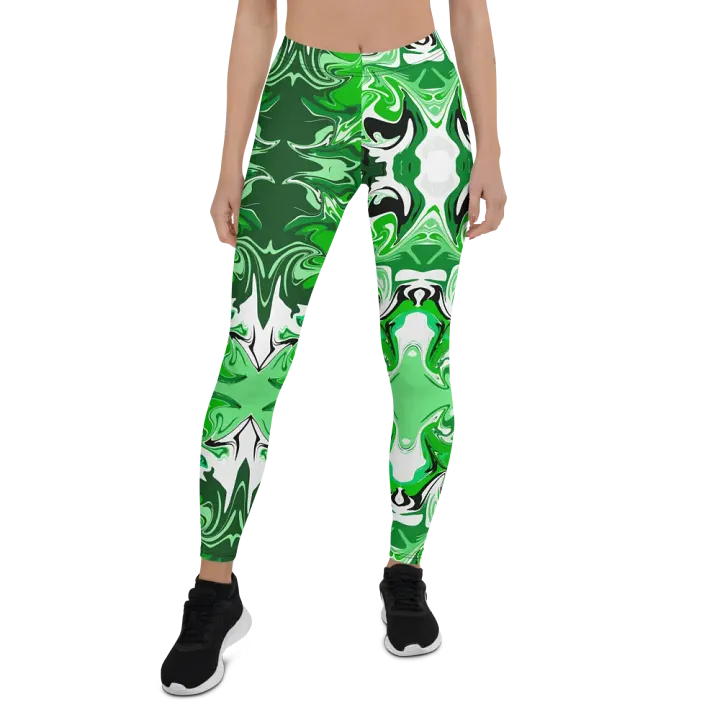 Green Swirl Leggings product image (2)