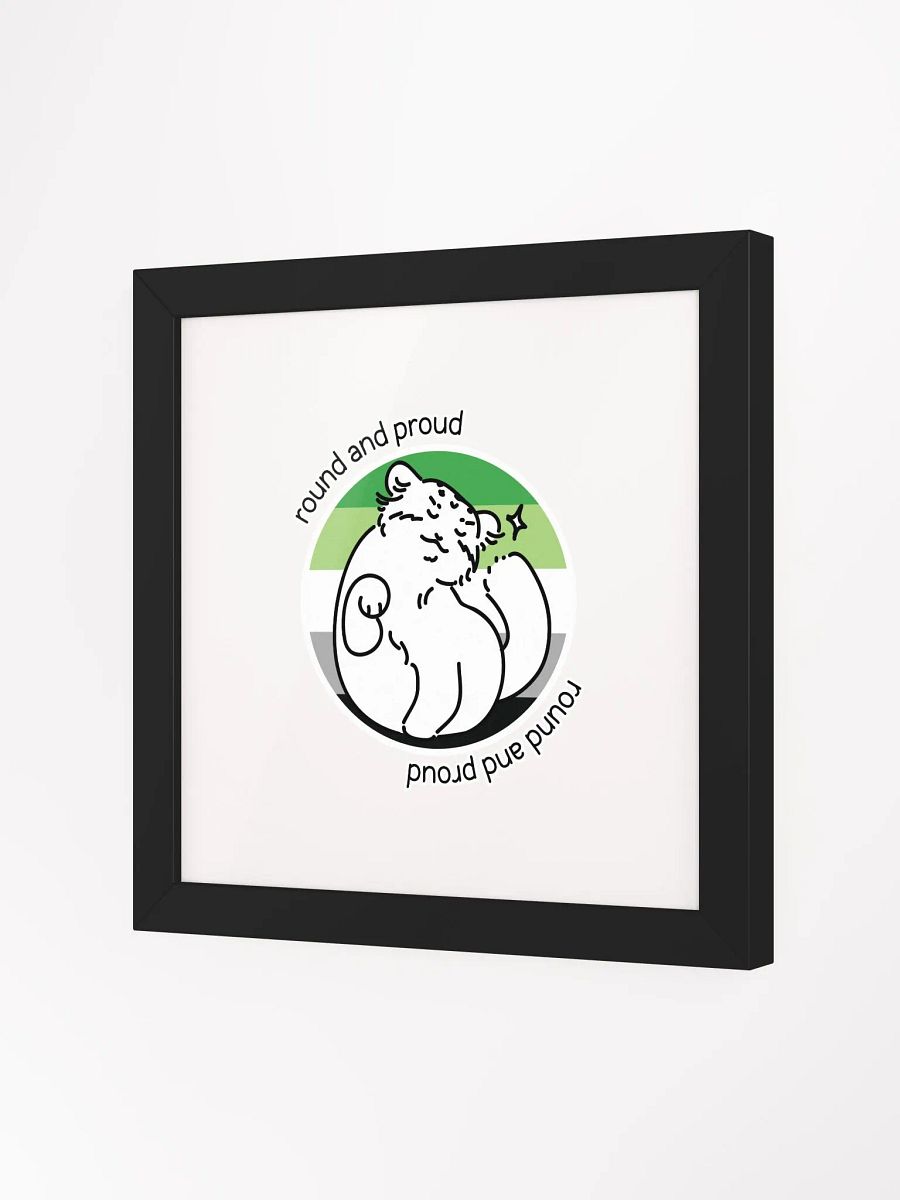 Round and Proud Manul Aromantic Version - Framed Print product image (4)