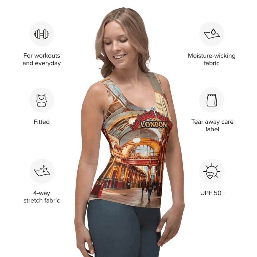 Leadenhall Market London All Over Print Tank Top product image (2)