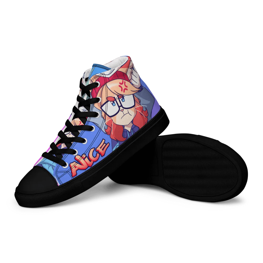 Cyan Teasing Alice's Women's High Top Canvas Shoes product image (12)