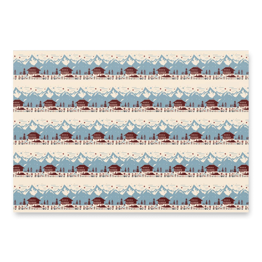 Swiss chalet gift wrap product image (1)