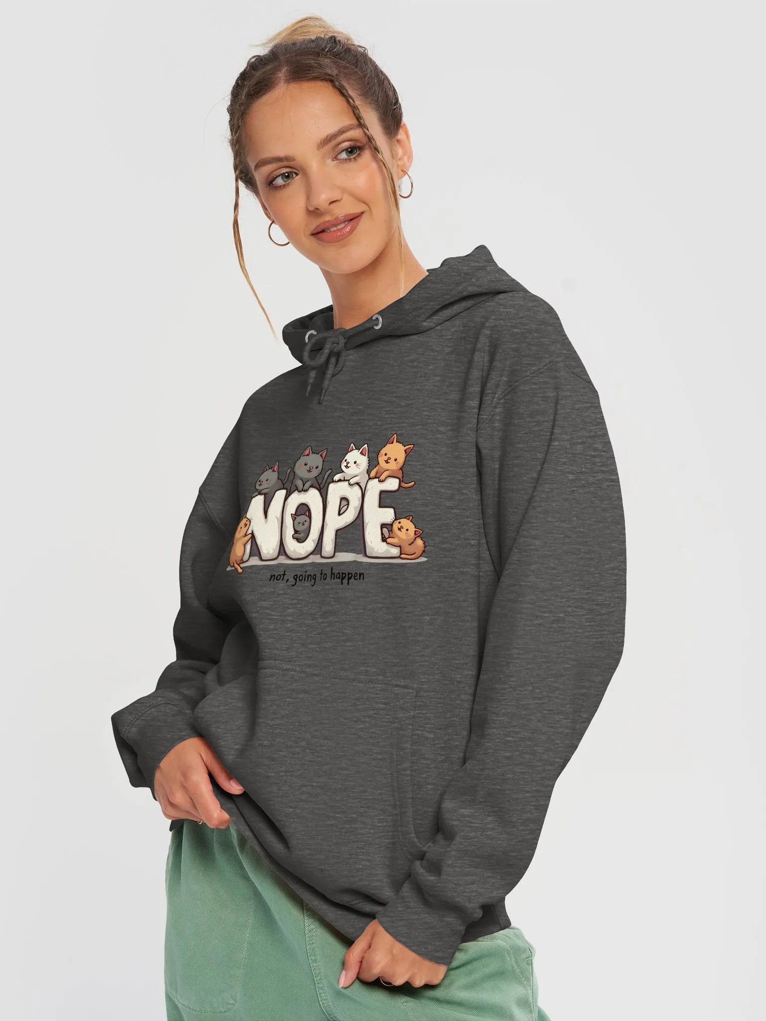 NOPE Cats Playful Hoodie product image (3)