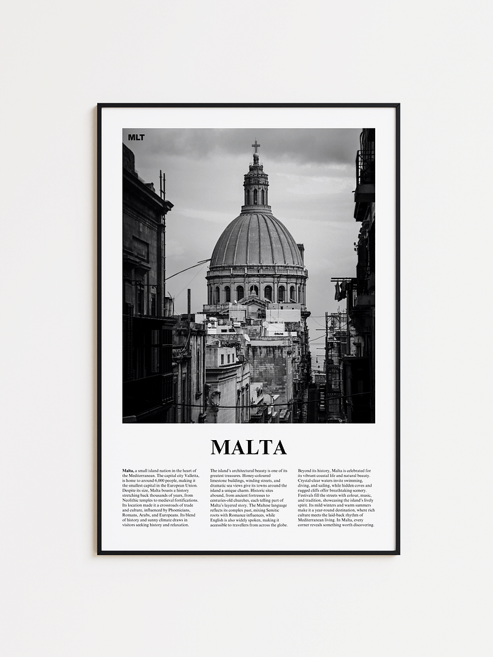Malta 02 Newspaper Poster | Framed product image (1)