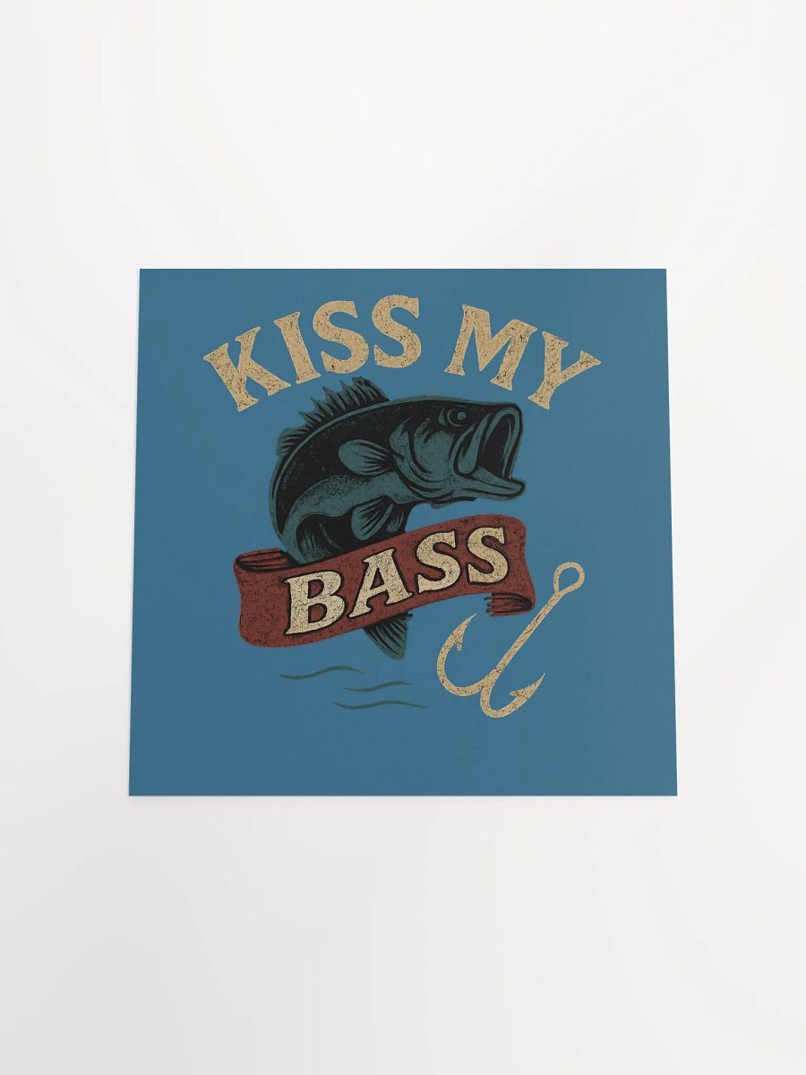 Vintage Kiss My Bass Poster – Funny Retro Fishing Wall Art product image (20)