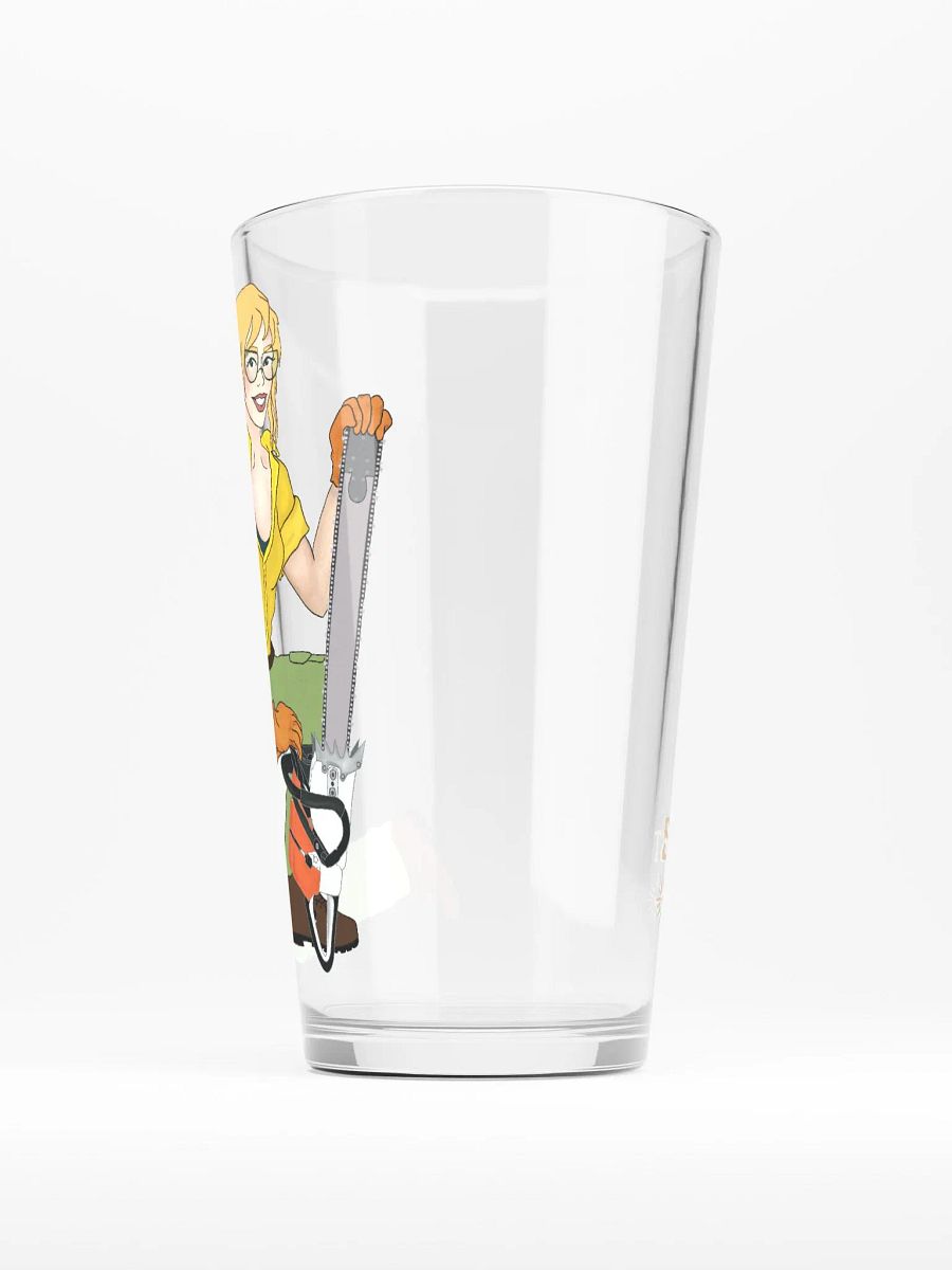 Blonde Chainsaw Pinup Pint Glass product image (4)