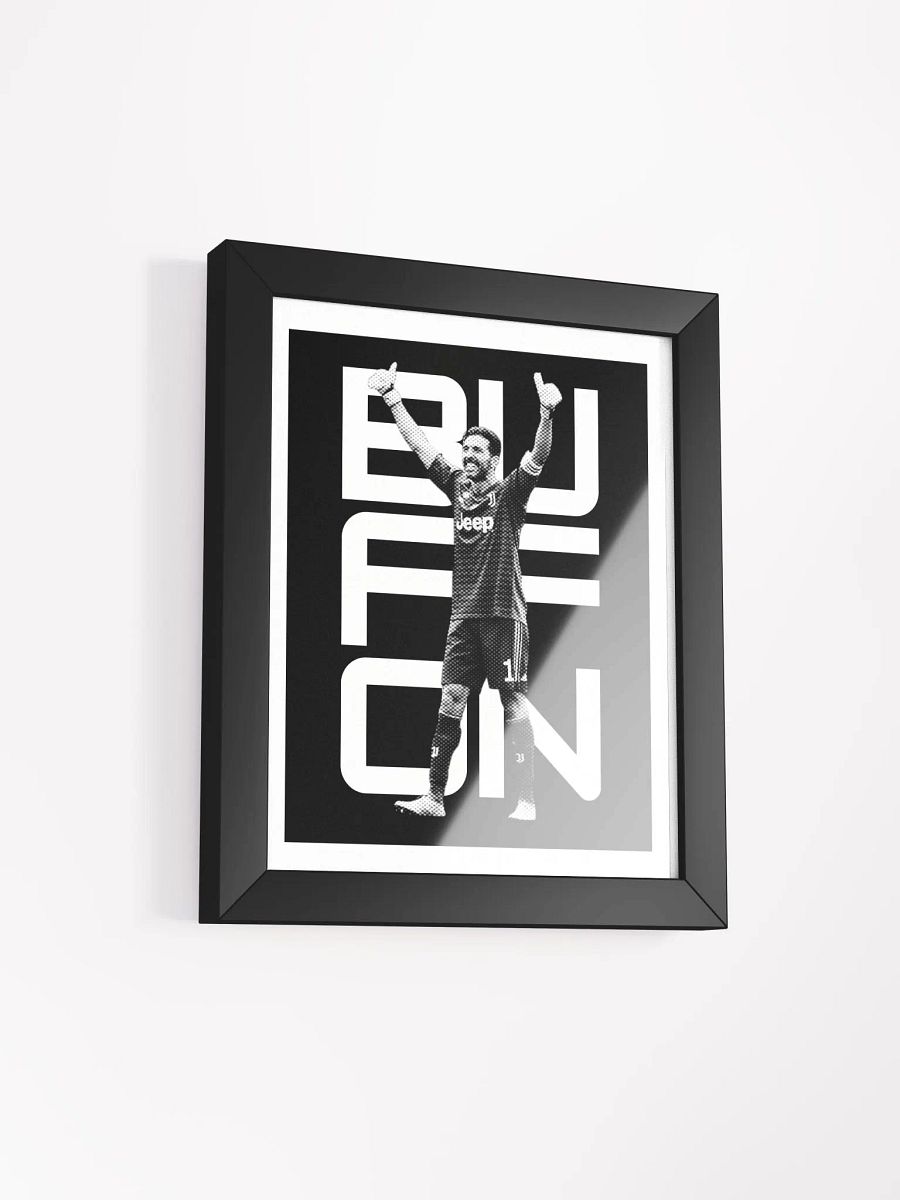 Gianluigi Buffon BW Juventus Name Art Framed Print product image (2)