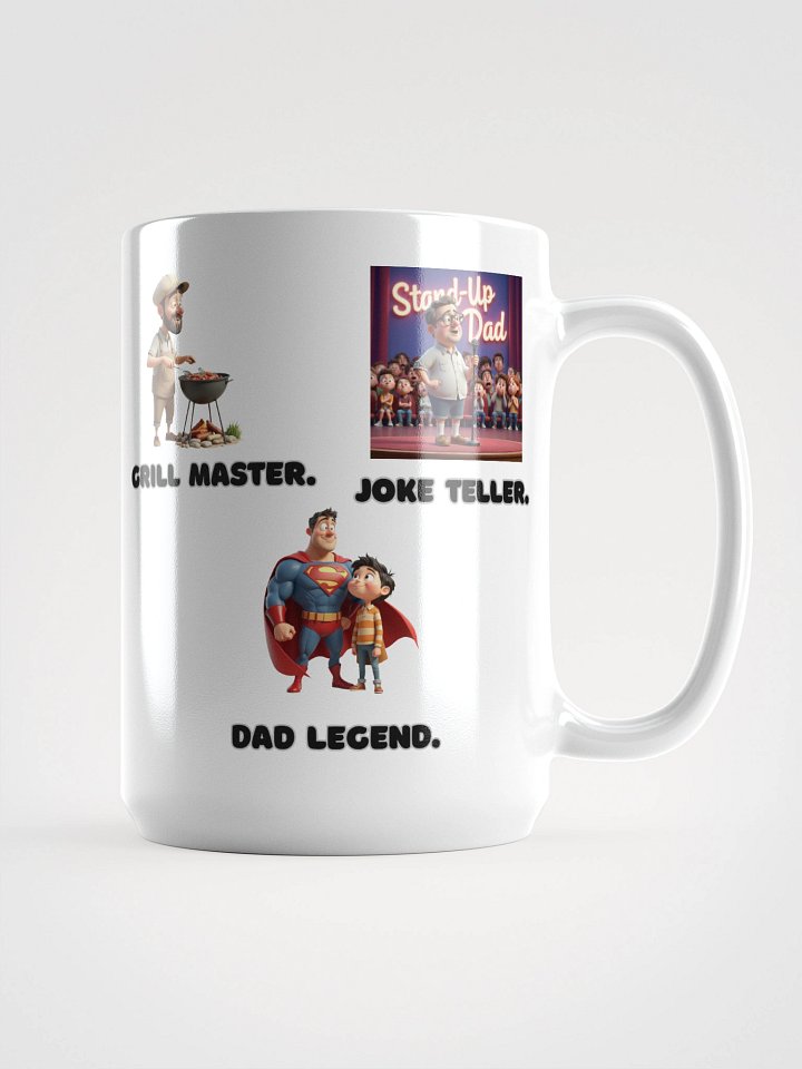Grill Master. Joke Teller. Dad Legend. – Funny Father’s Day Cartoon Art product image (1)