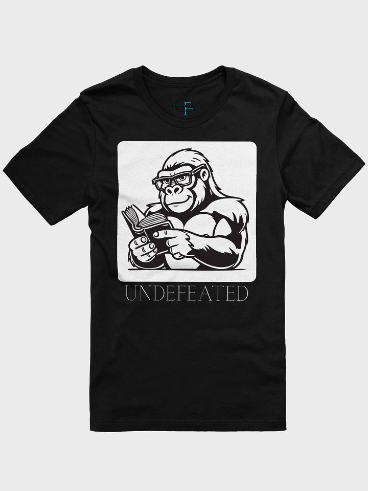 Undefeated Gorilla Reading Tee – Smart Strength Collection | Bella+Canvas 3001 product image (4)