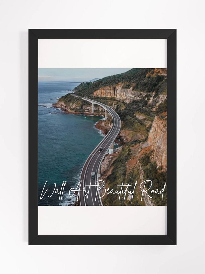 Beautiful Road Wood Framed High-Quality Matte Poster (in) product image (1)