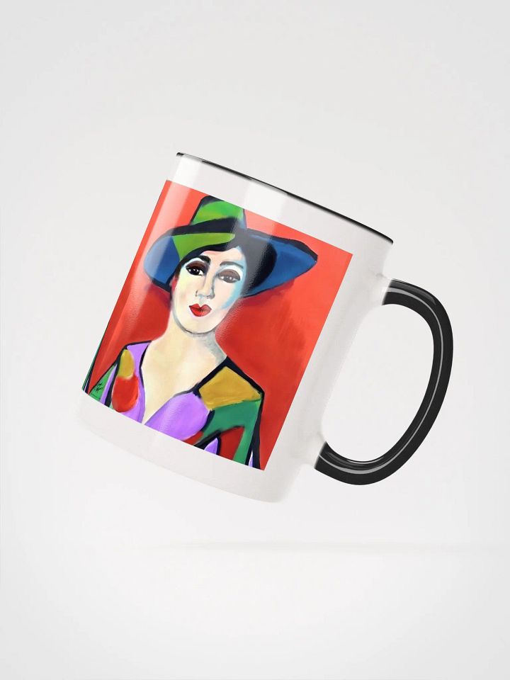 Donna with Hat Color Enamel Mug product image (2)