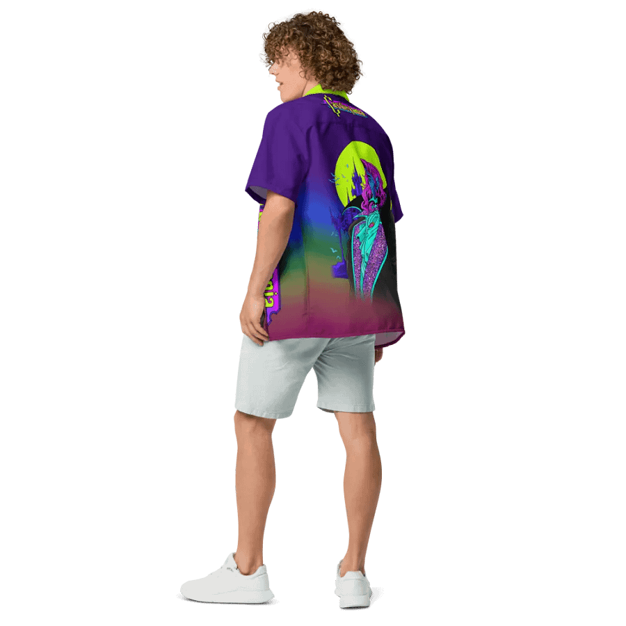 Castlevania Neon Tribute Hawaiian Button up product image (3)