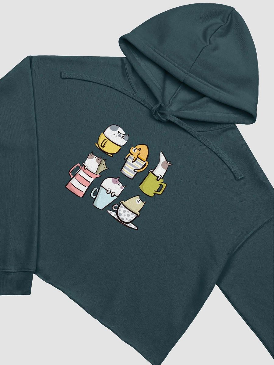 Cute Cat Mug Collection Crop Hoodie product image (20)