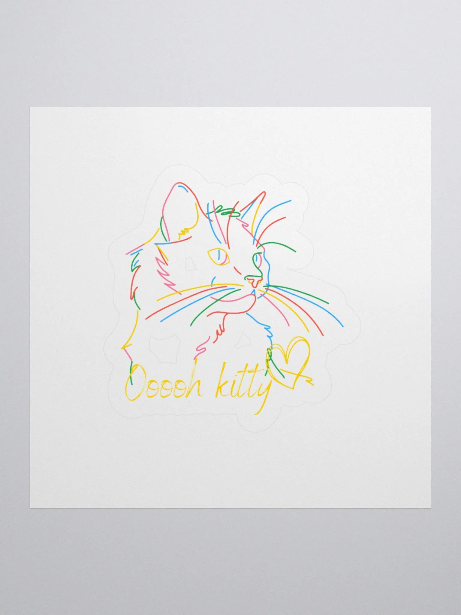 Ooooh Kitty Sticker product image (1)