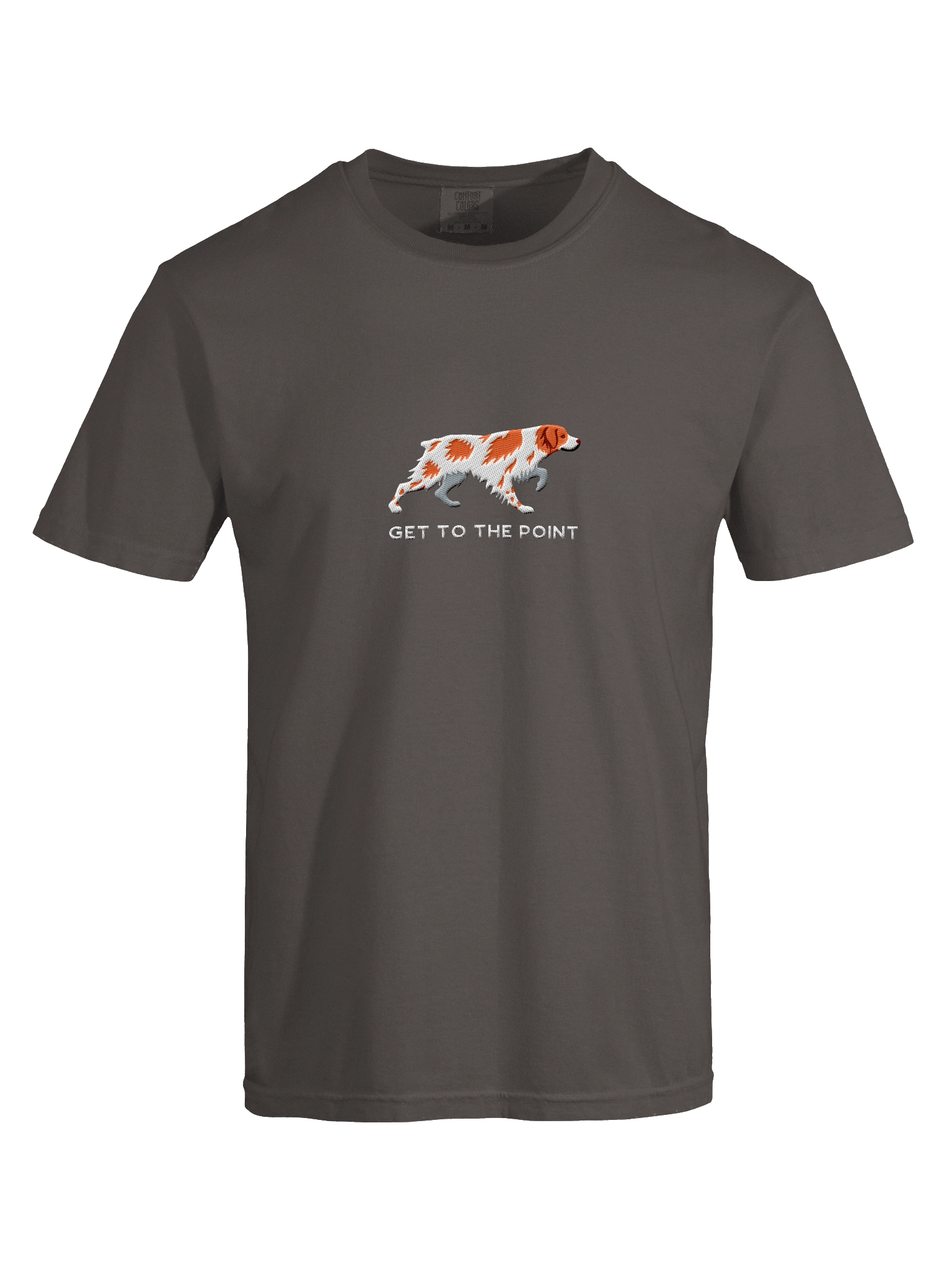 Get to the Point T-Shirt(Embroidered) of a Brittany Spaniel(Orange & White) product image (41)