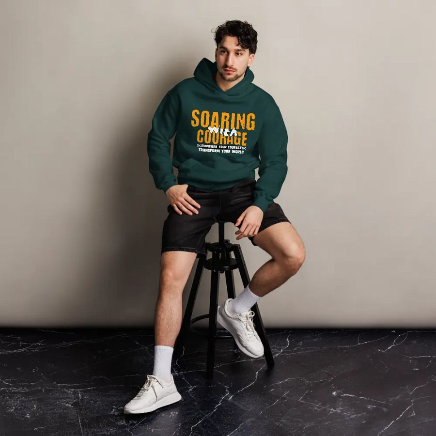Soaring with courage unisex hoodie product image (6)