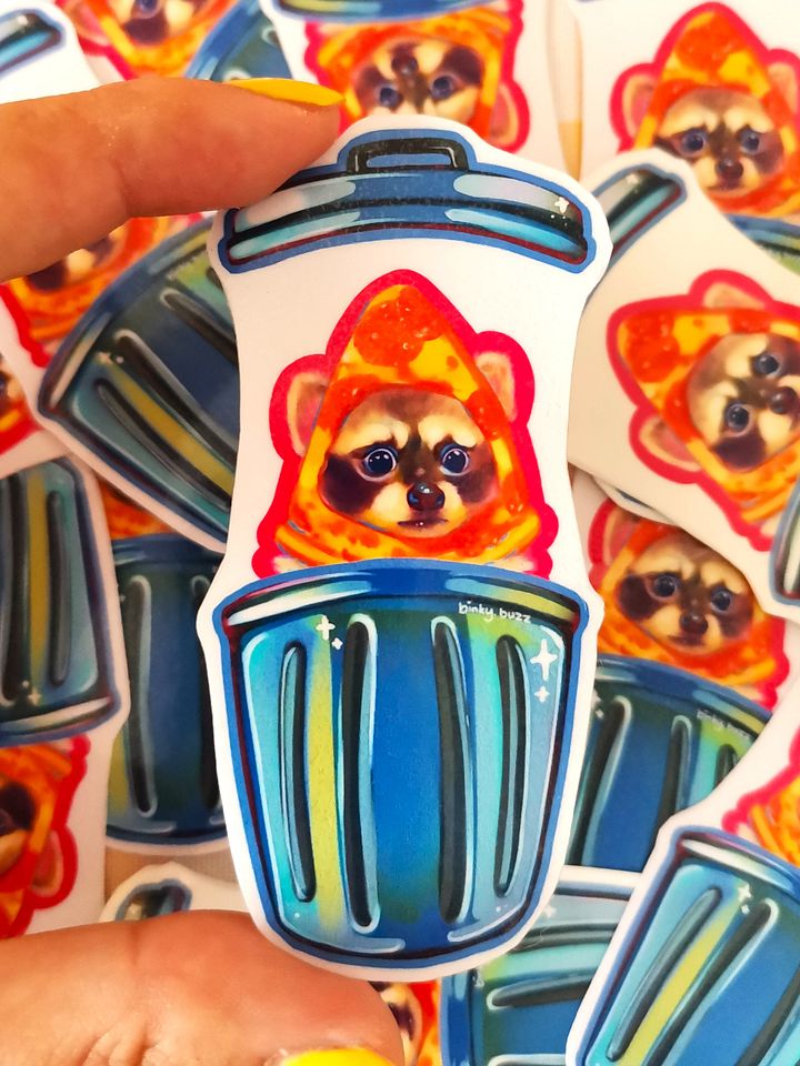 Trashcan Animals Jumbo Sticker product image (1)