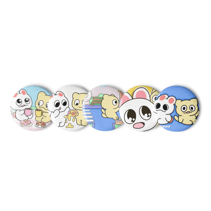 Chubby & Tom tin badge collection product image (1)