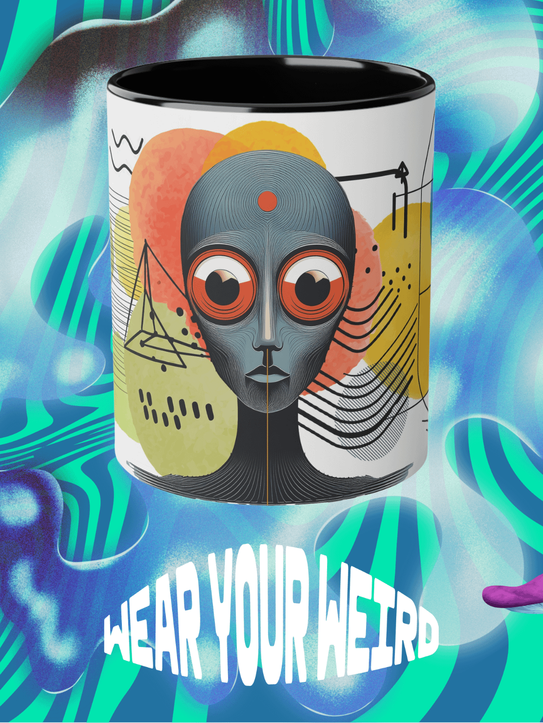 Abstract Art Coffee Mug: STARE INTO YOUR SOUL product image (1)