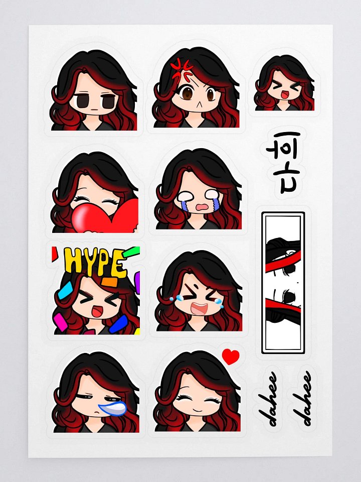Red Emote Sticker Sheet product image (1)