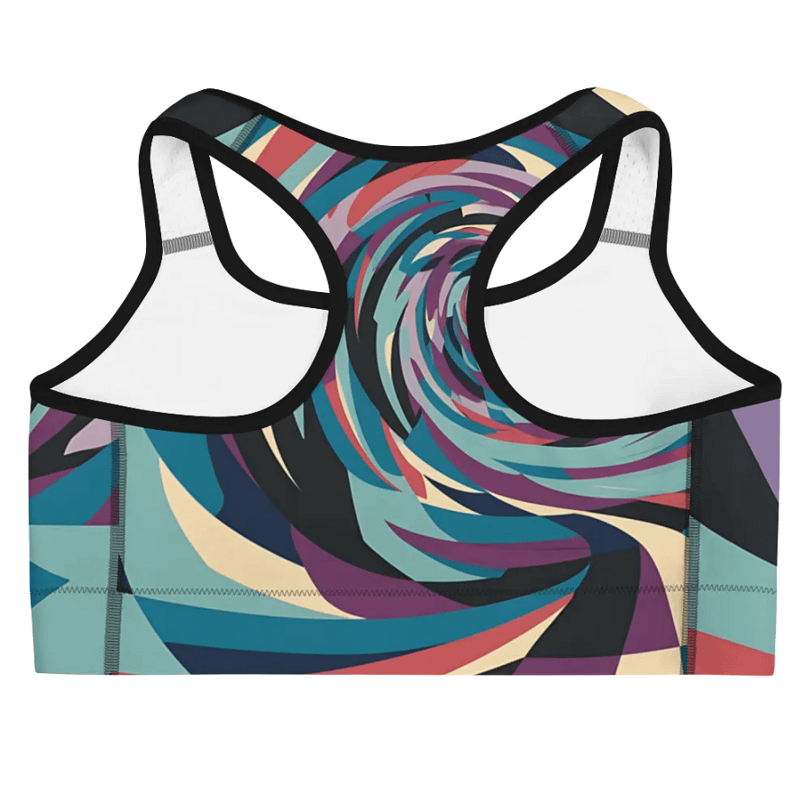 Abstract Lithographic Pattern Design Sports Bra - V5 product image (9)