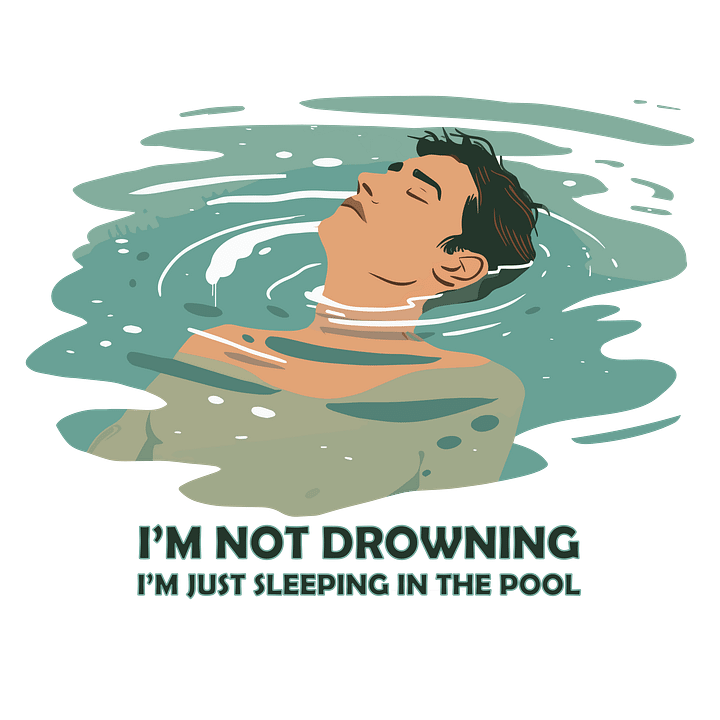 Pool Sleeping - Cotton T-Shirt product image (58)