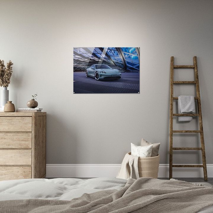 BLUE CAR GLOSSY ACRYLIC PRINT product image (2)