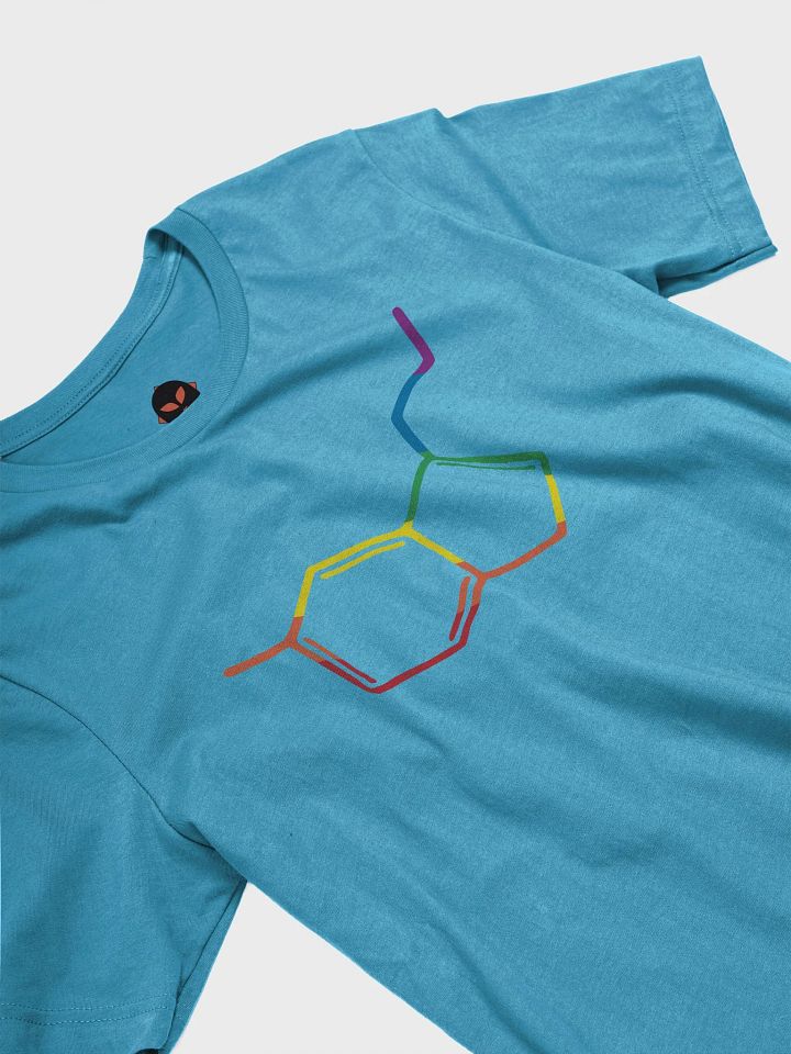 rainbow seratonin molecule shirt product image (1)