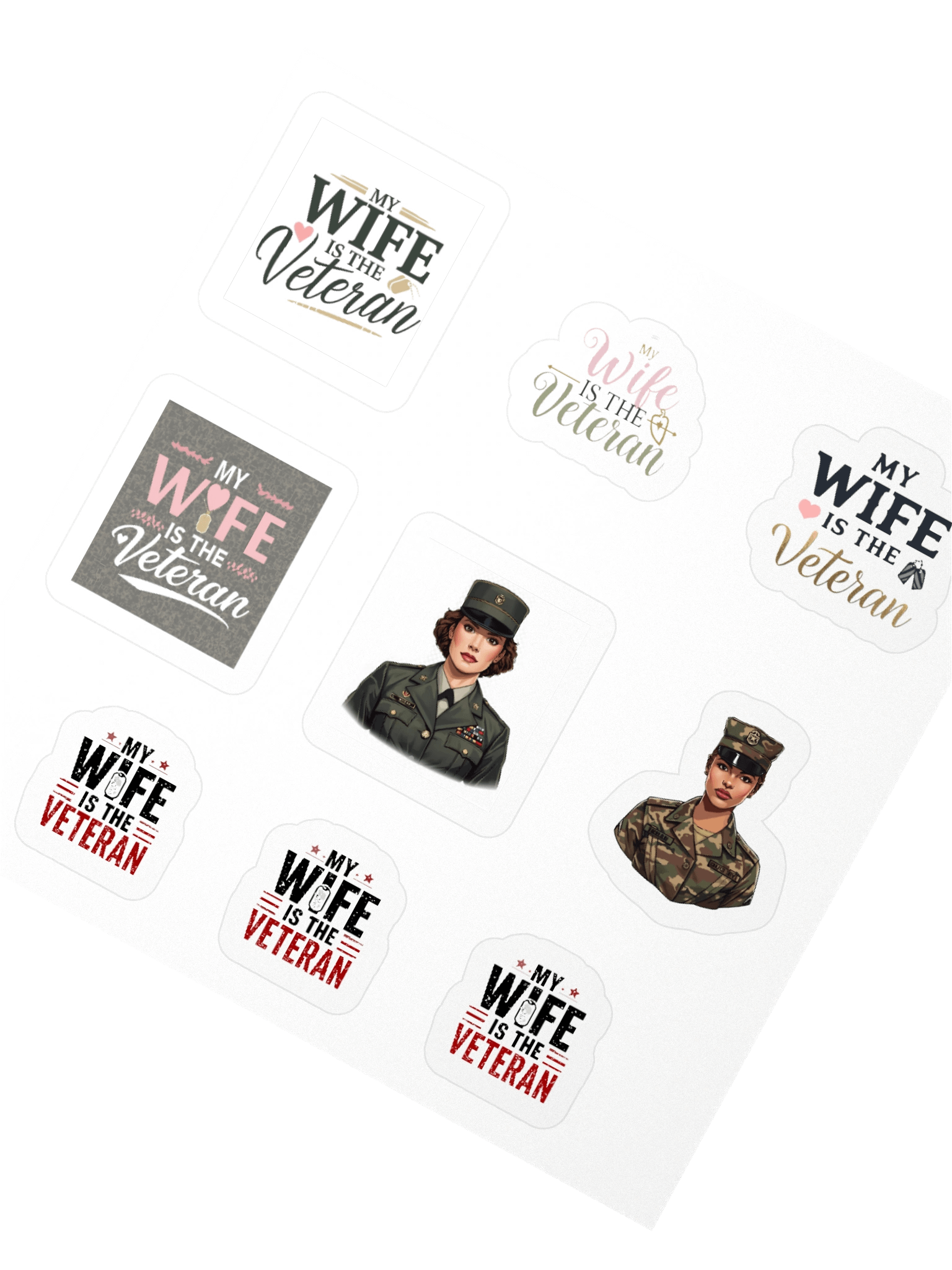 My Wife Is The Veteran Vinyl Sticker product image (4)