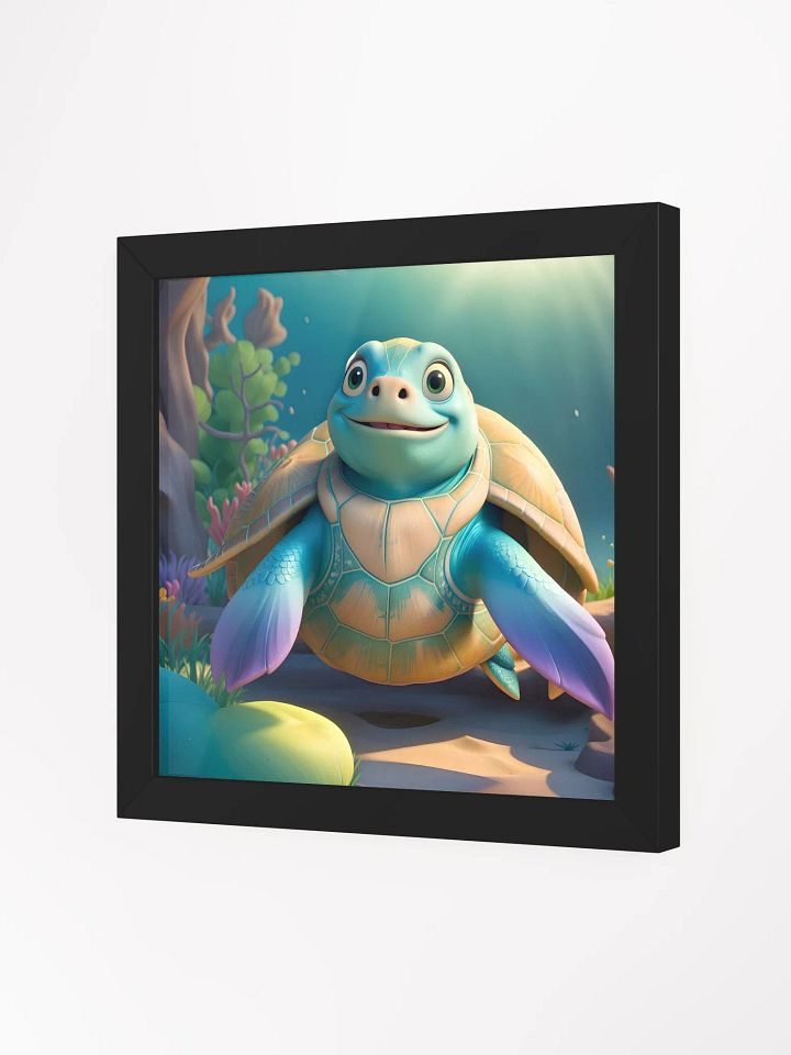 Endangered Species - Mexico - Sea Turtle Eco-Friendly Ayous Wood Framed Poster product image (2)