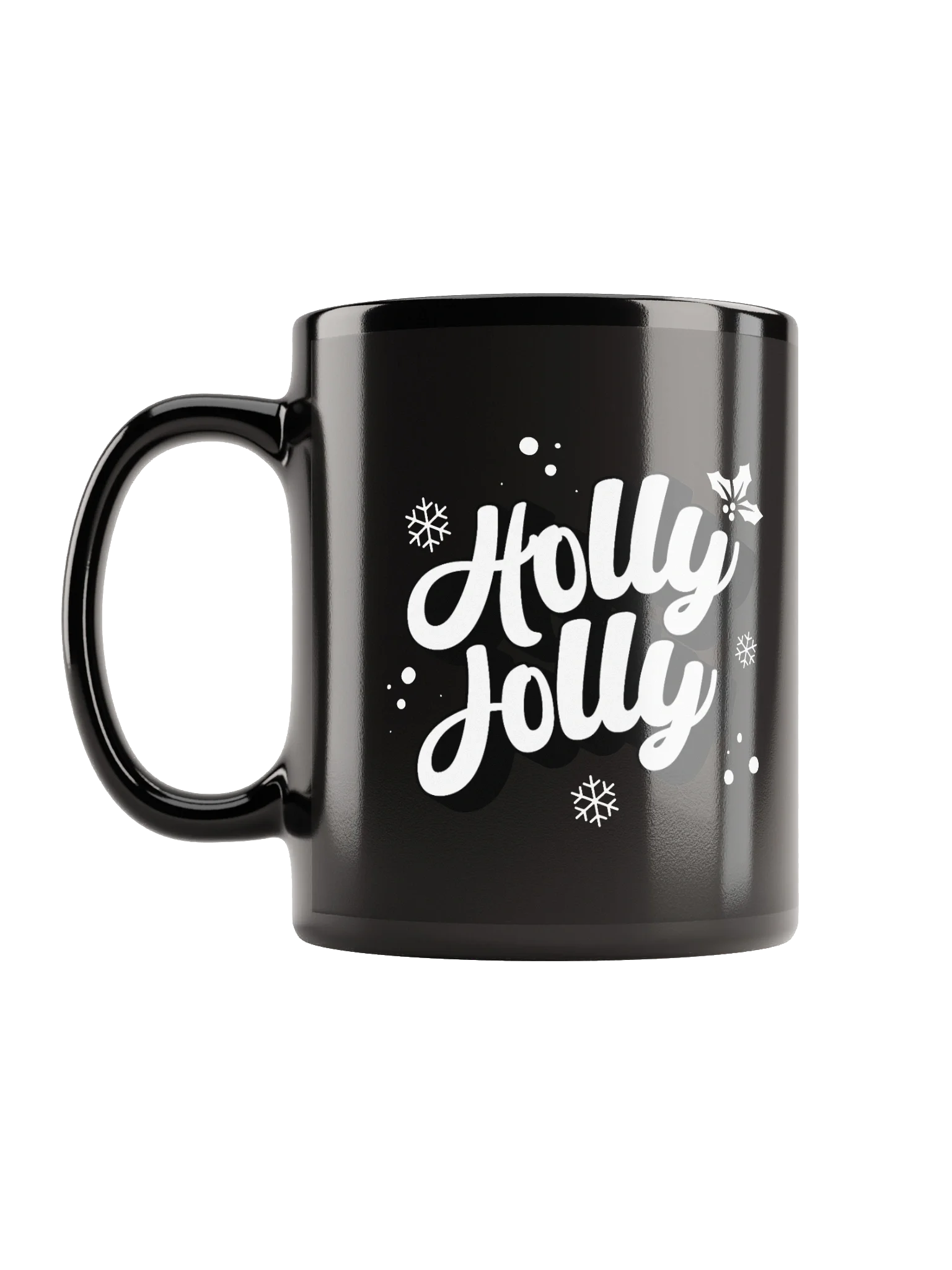 HOLLY JOLLY Coffee Mug Christmas Typography Minimalist product image (12)