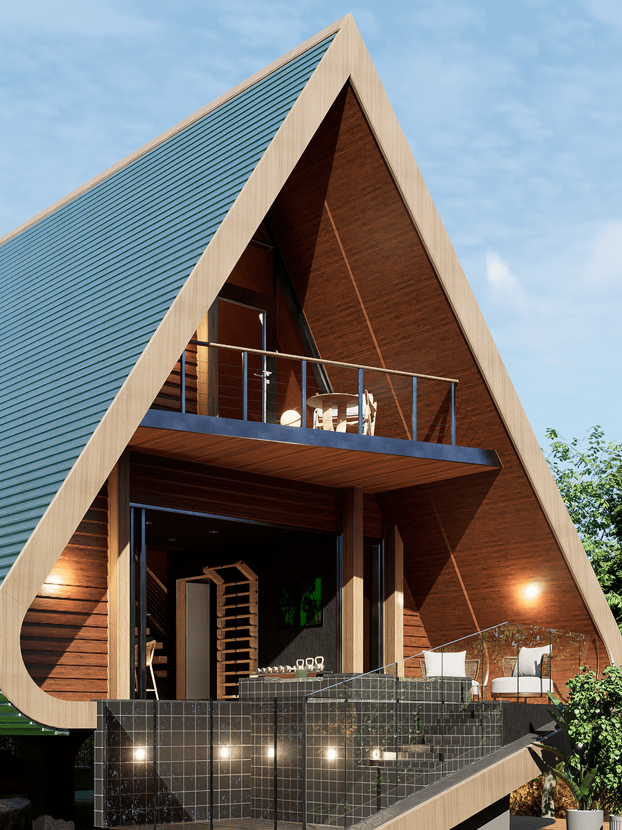 A Frame House 016 - Drawings\Blueprints CAD + PDF + 3D Model product image (1)
