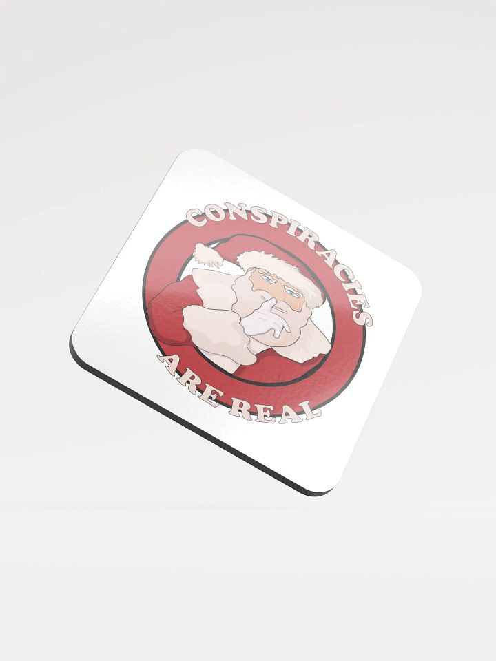 Conspiracies Are Real - Santa Claus - Glossed Cork Coaster product image (2)