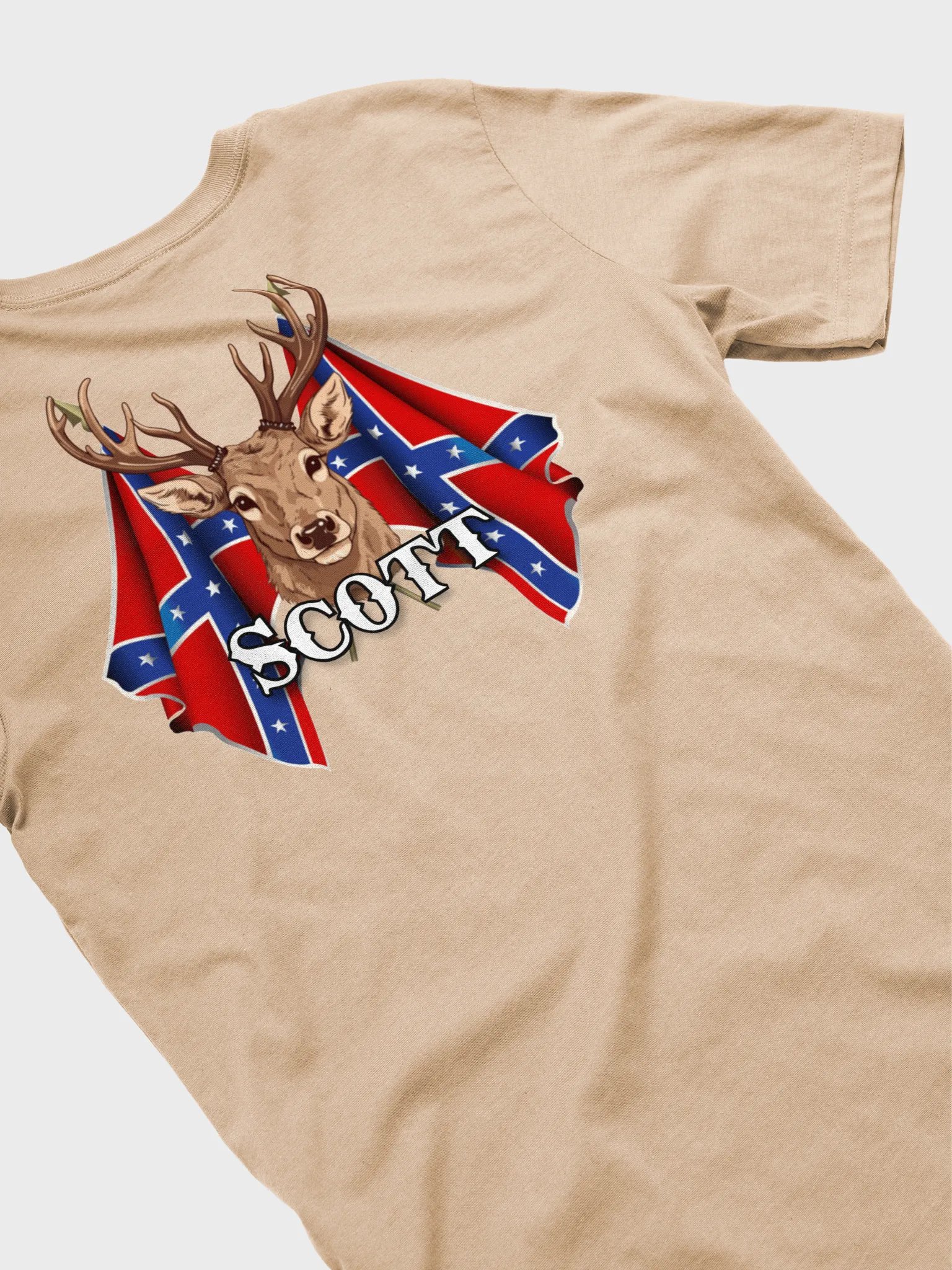 "Scott" Last Name Rebel Redneck Deer - Adult T-Shirt product image (4)