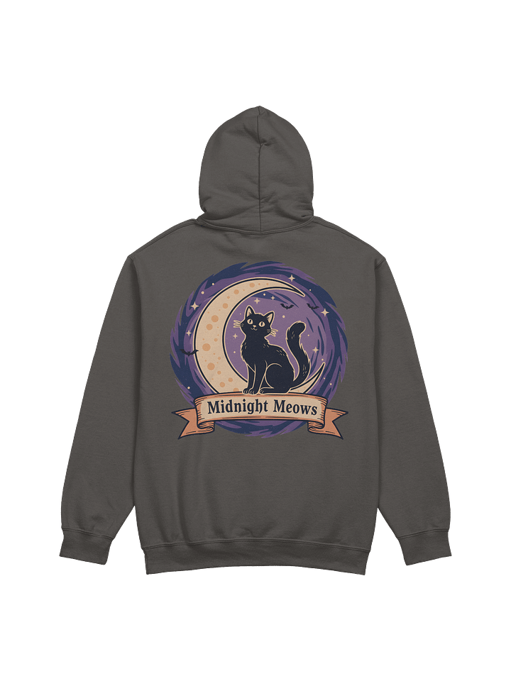 Midnight Meows Halloween Hoodie – Black Cat & Moon Sweatshirt for Spooky Season Outfits product image (18)