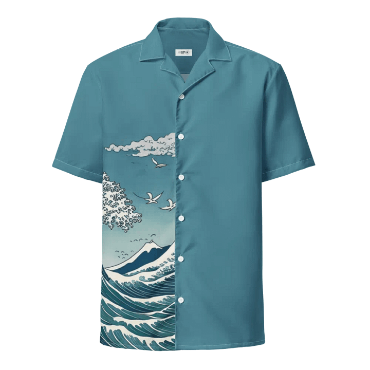 Ocean Breeze Hawaiian Shirt - Japanese Art Style product image (1)