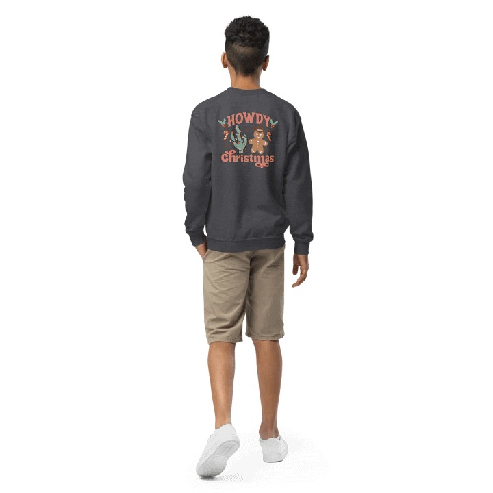 Gingerbread Cowboy Holiday Kids Crewneck T-Shirt product image (5)