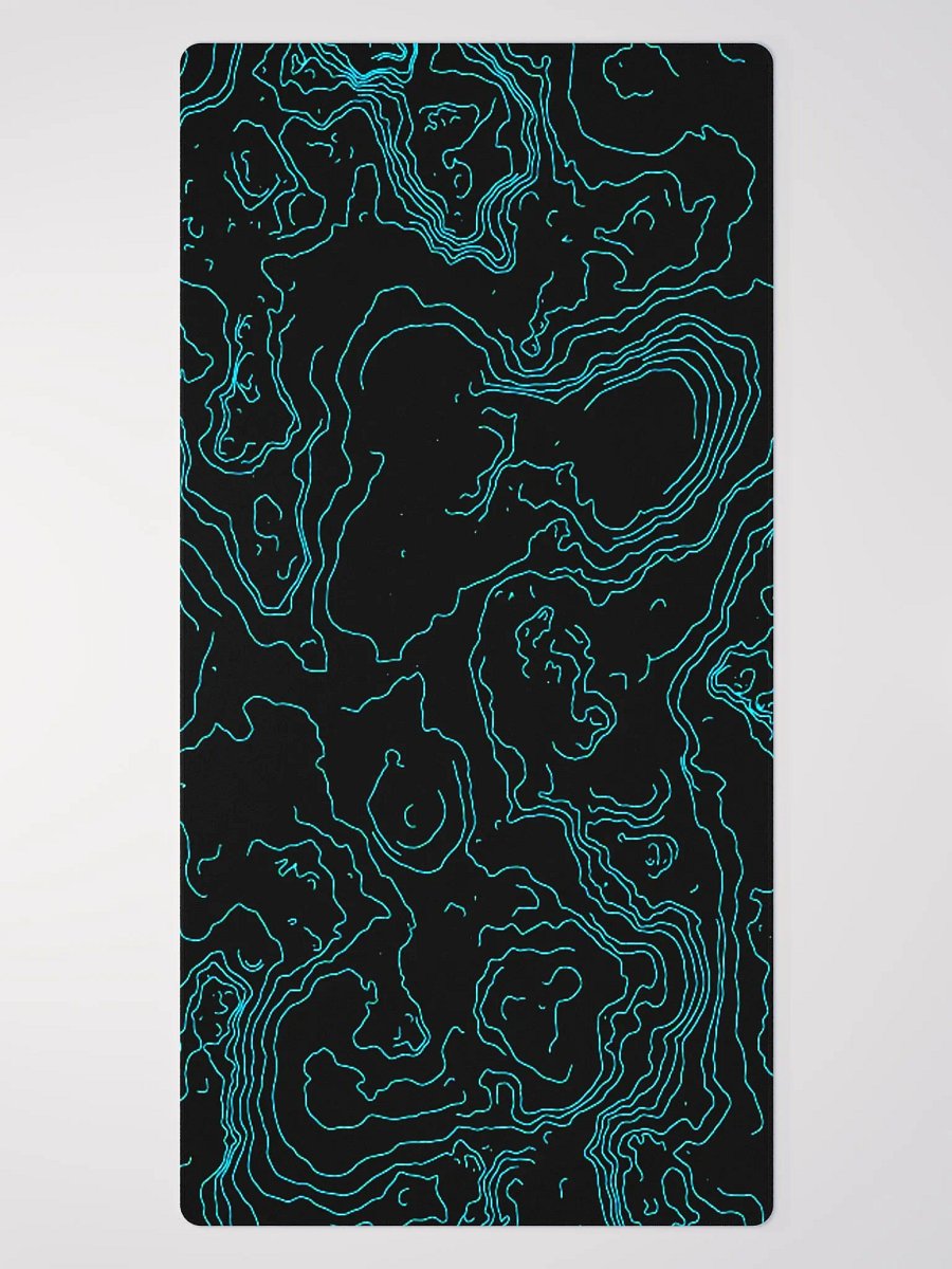 Neon blue topography (DESK MAT) product image (2)