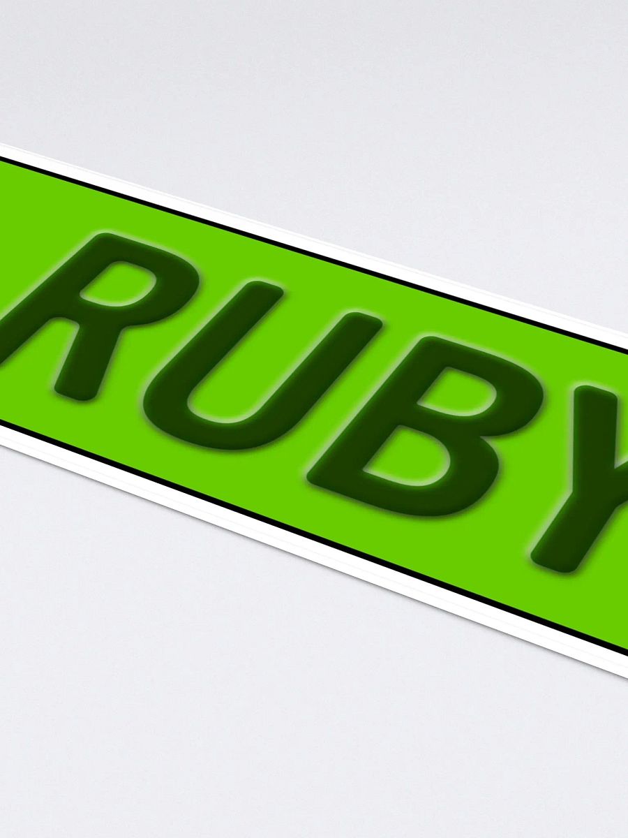 Ruby 7 License Plate Sticker product image (4)