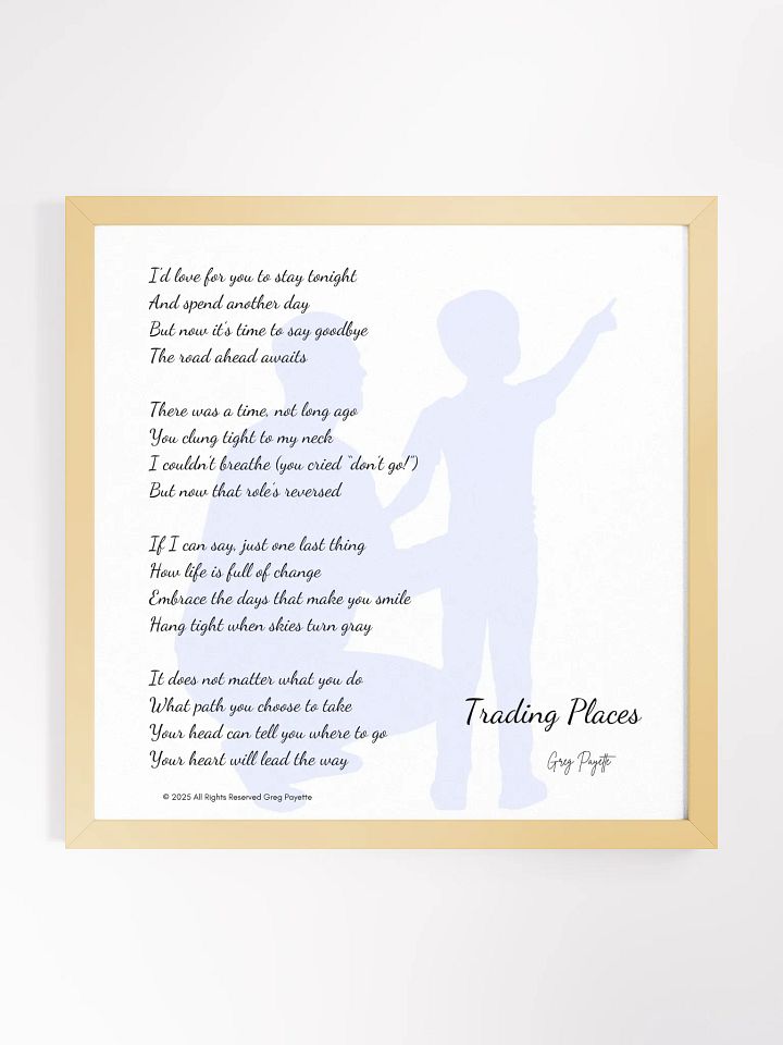 "Trading Places" - a Poem by Greg Payette (father-son version) product image (5)