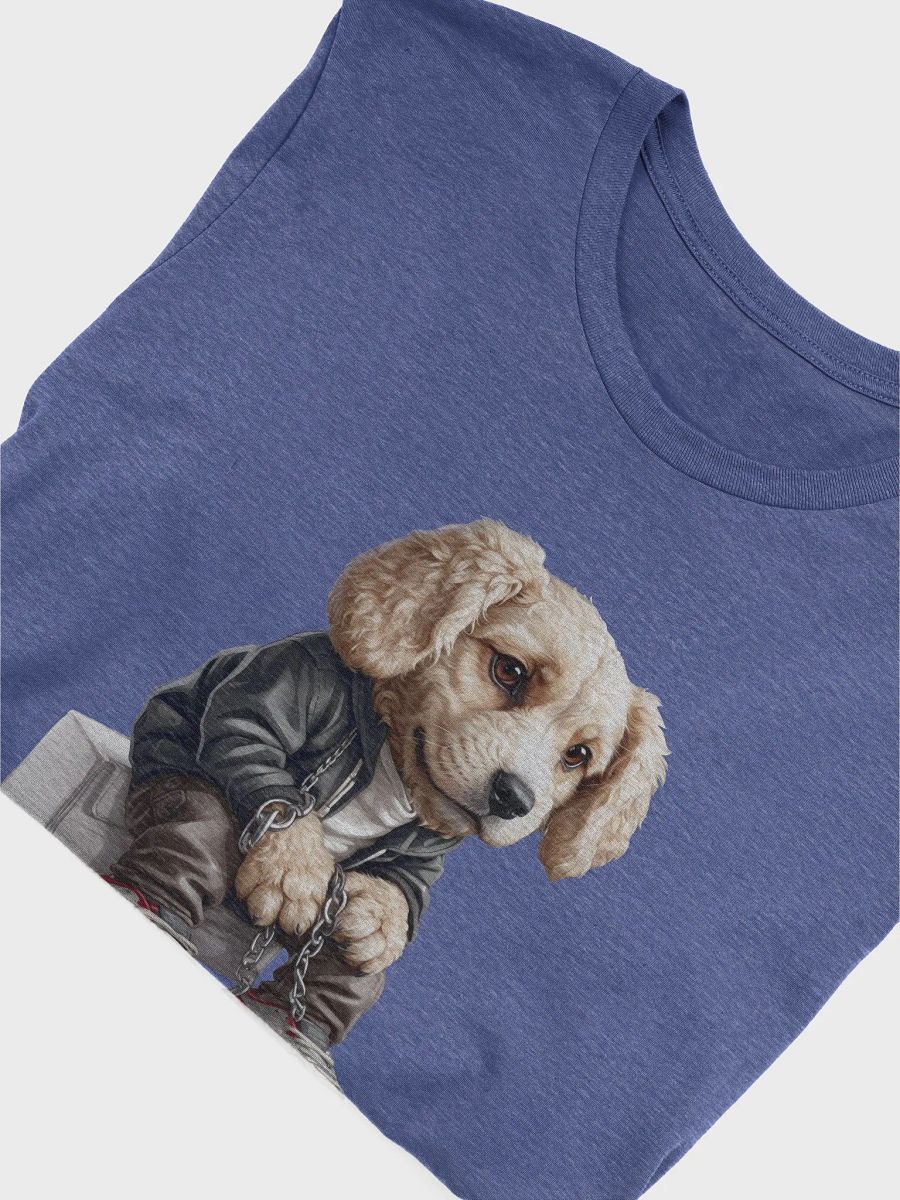 A stylish dog dressed in urban-inspired attire, chains and sneakers T-Shirt product image (15)