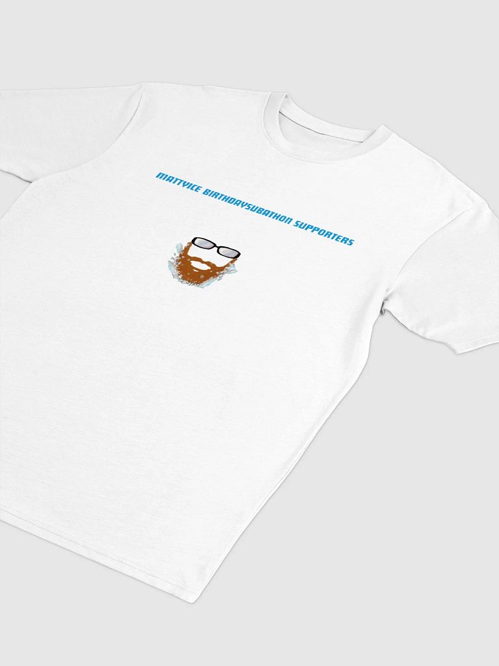 White Mattyice Birthday Subathon Supporter Tee product image (2)
