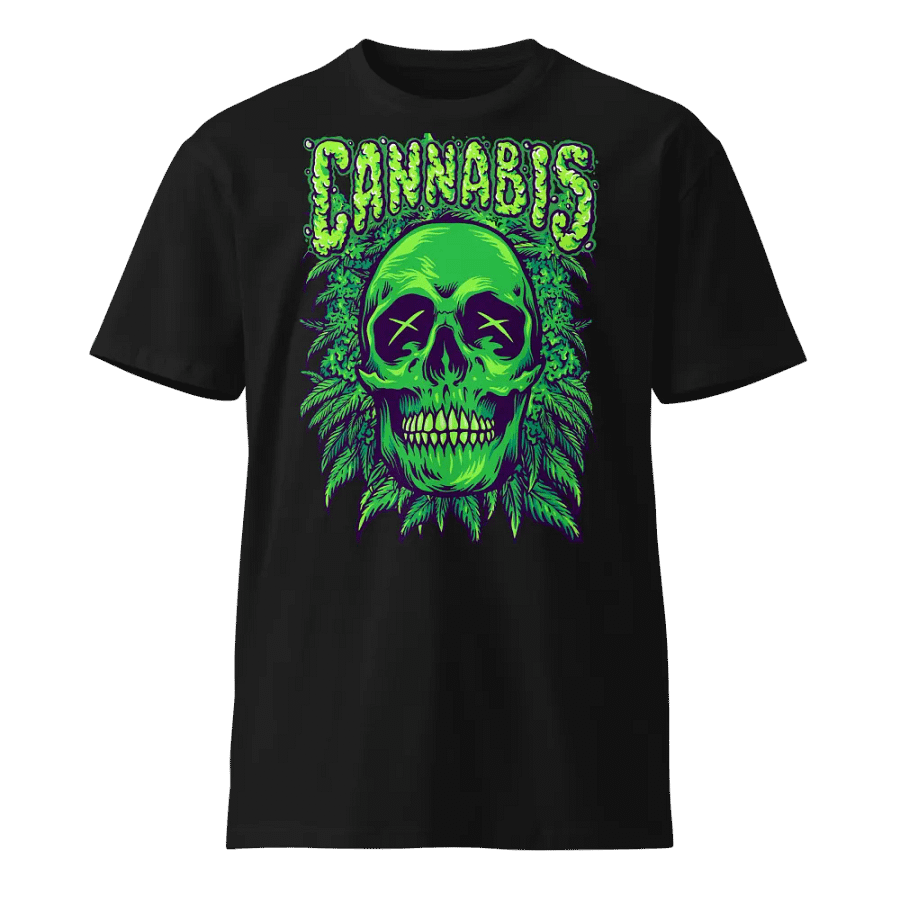 Neon Cannabis Skull Premium Tee product image (1)