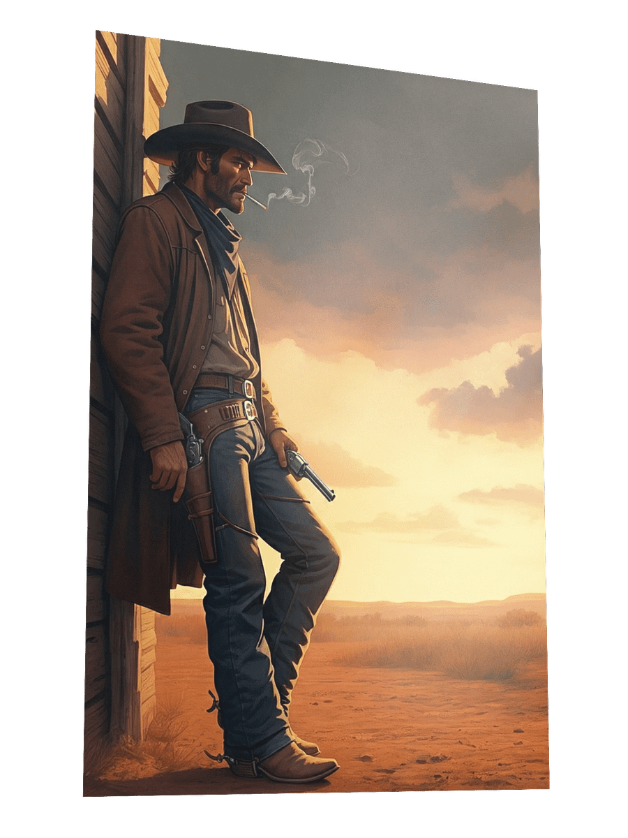 Cowboy at Sunset Enhanced Matte Paper Poster product image (11)