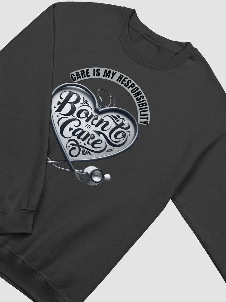 Born to Care Heart Stethoscope Crewneck product image (14)