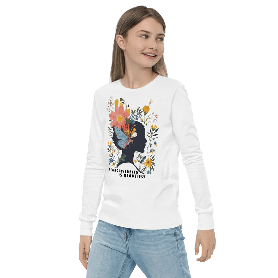 Neurodiversity Is Beautiful Long Sleeve Youth T-shirt product image (9)