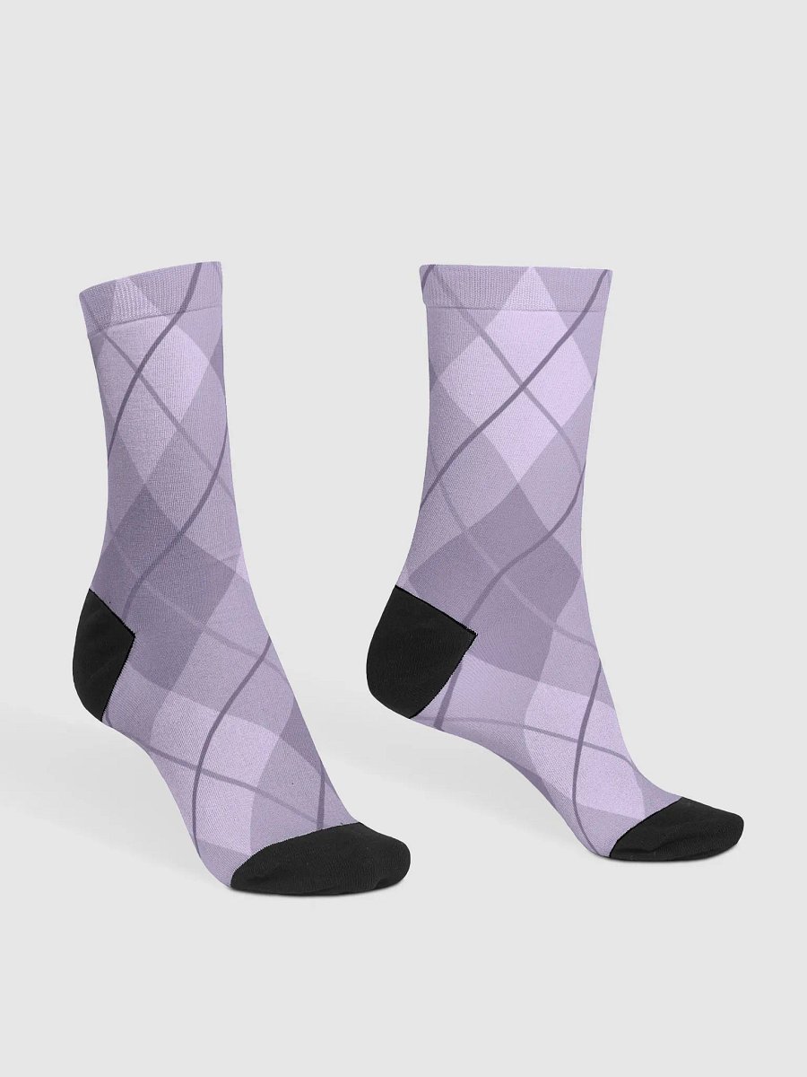 Lilac Argyle Crew Socks product image (3)