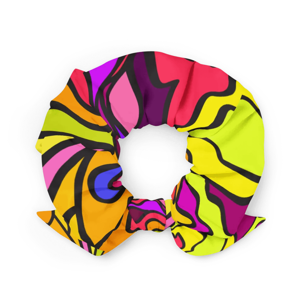 Vibrant Harmony All-Over Print Scrunchie - Wave at Sunset product image (2)